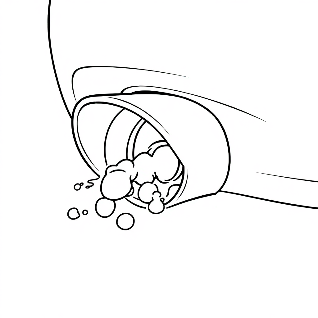 Car exhaust emission of carbon dioxide gas.