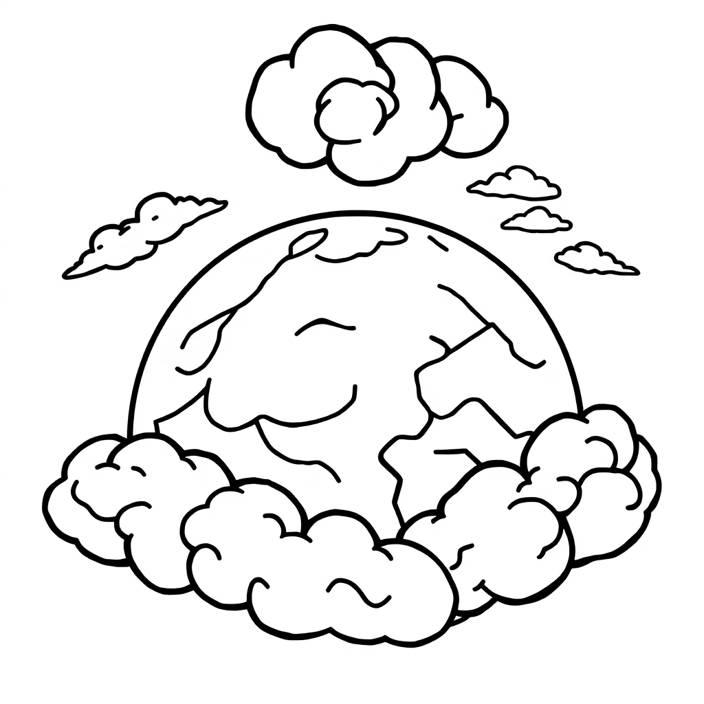 Clouds surround the earth
