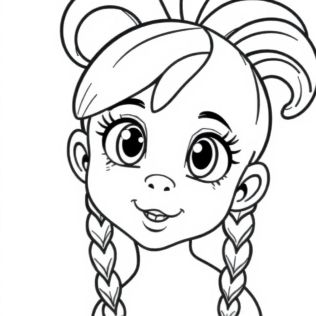 Pigtail girl glared one time.