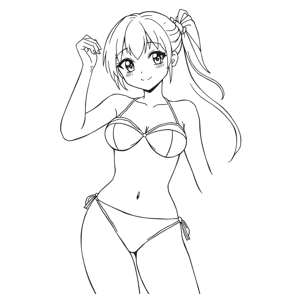 anime girl in bikini