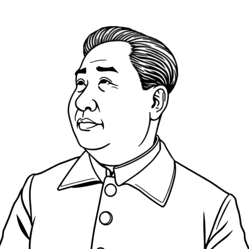 Mao Zedong in Zhongshan Suit Animated Image