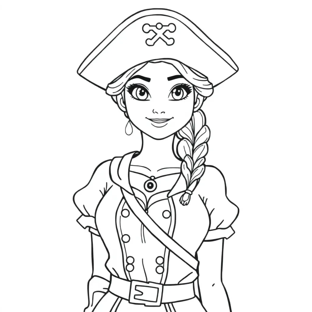 Wearing pirate clothes Elsa princess