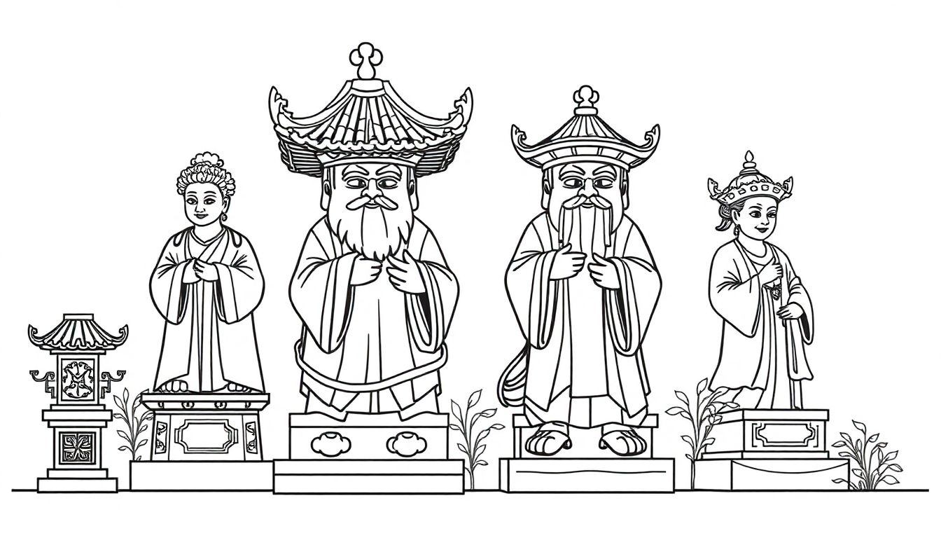 Chinese Style Retro Statues