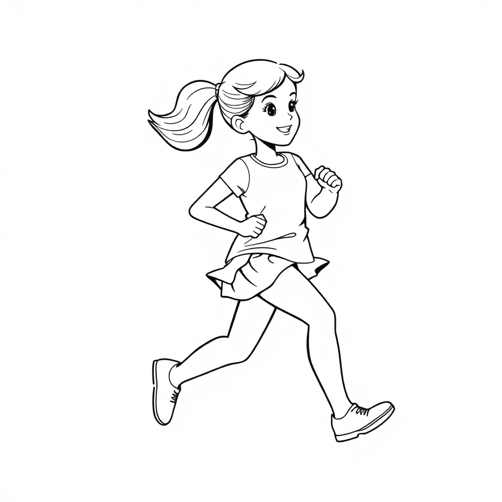 A running girl