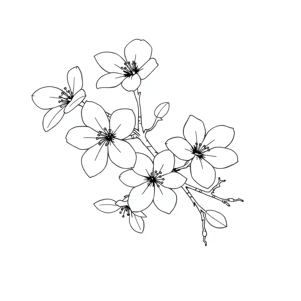 white cherry blossoms