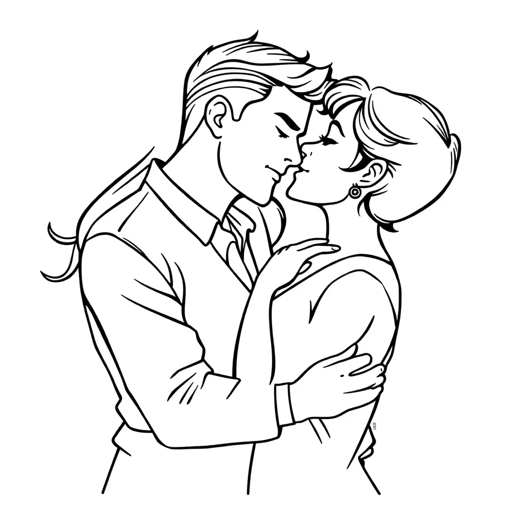 A woman and a man are doing love.