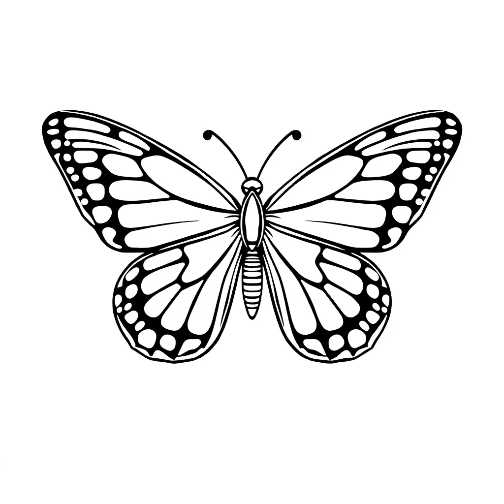Butterfly pattern wings lines simple lines hollow design butterfly posture style simple areas fewer.
