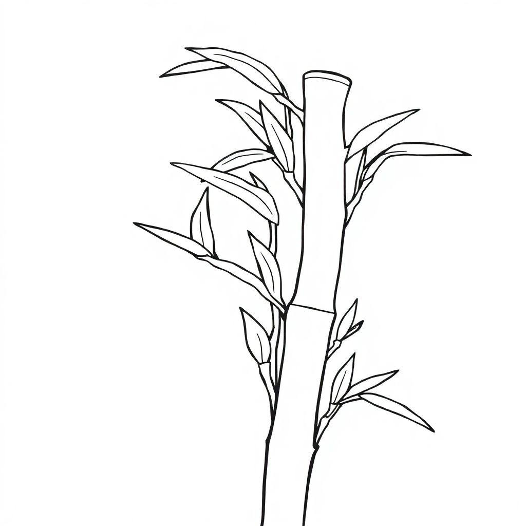 3 4 bamboo section top 2 3 bamboo leaf hand held edible