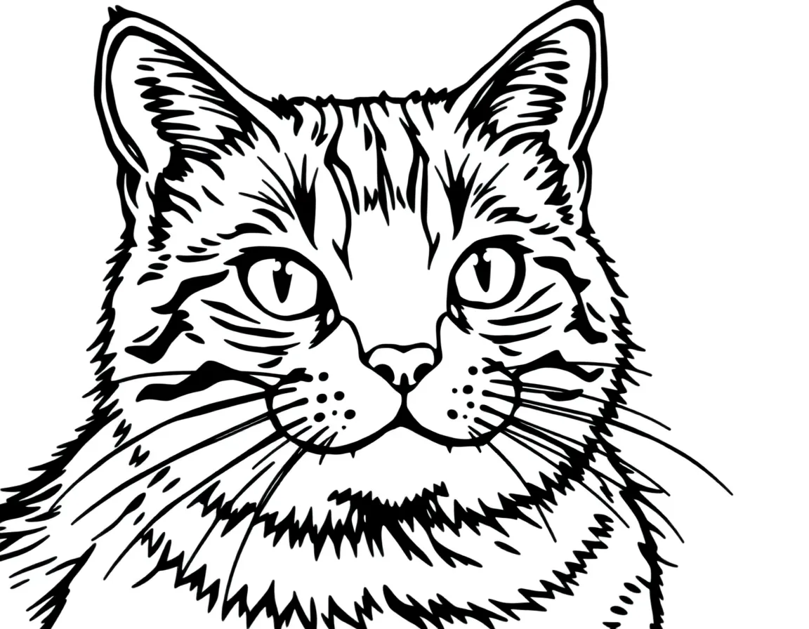 cat line art