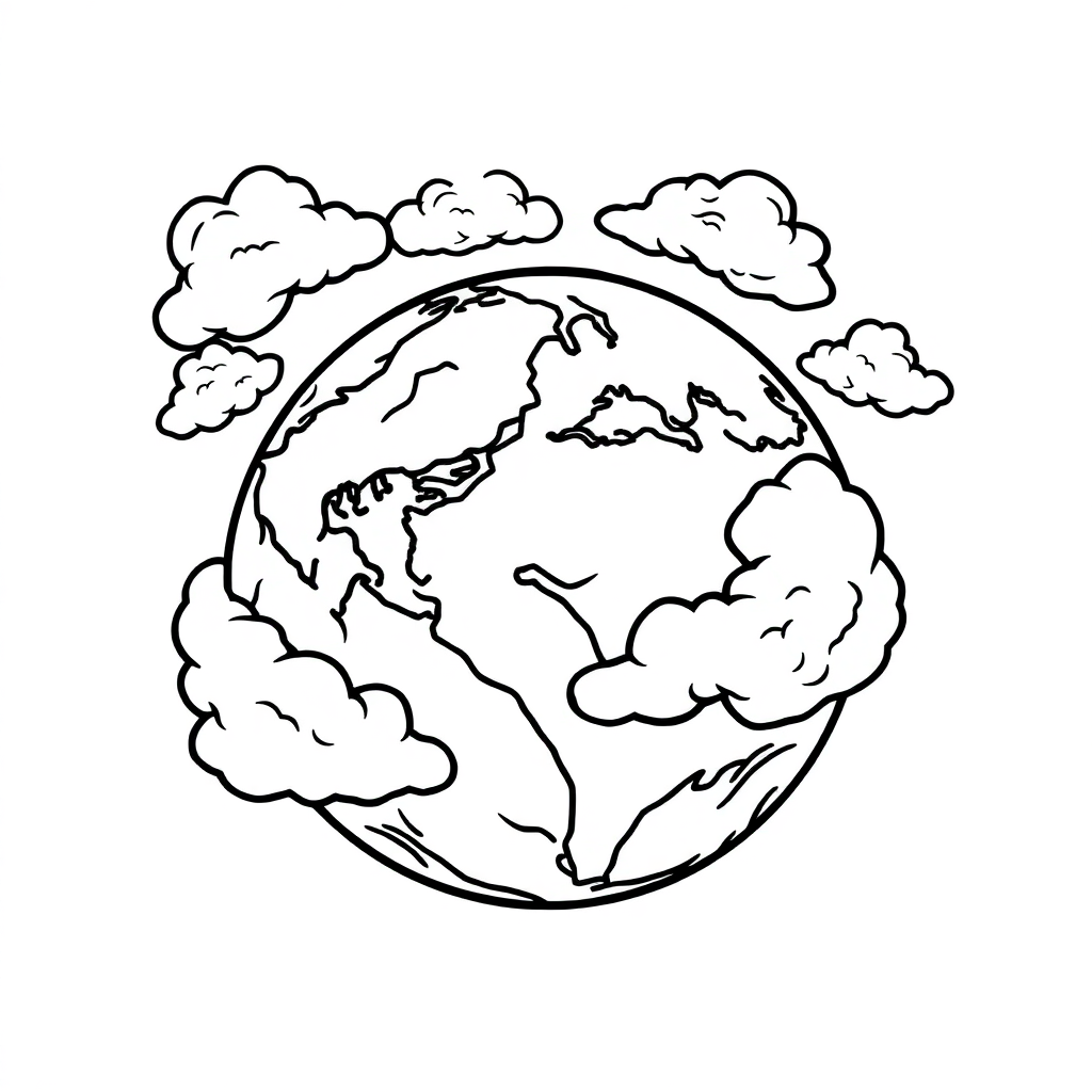 Clouds surround the earth