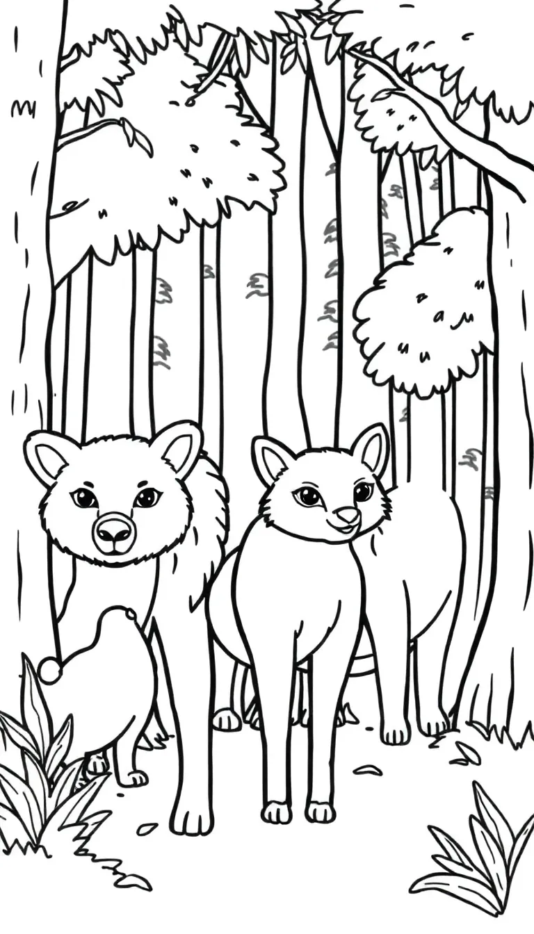 forest animal,three animals