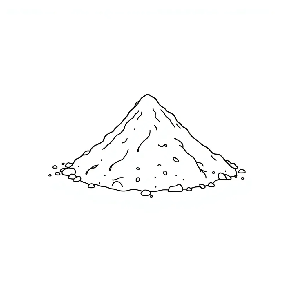 Generate a picture of a small pile of NdFeB powder excluding block structure.