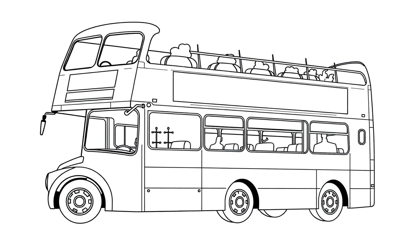 Sightseeing double-decker bus