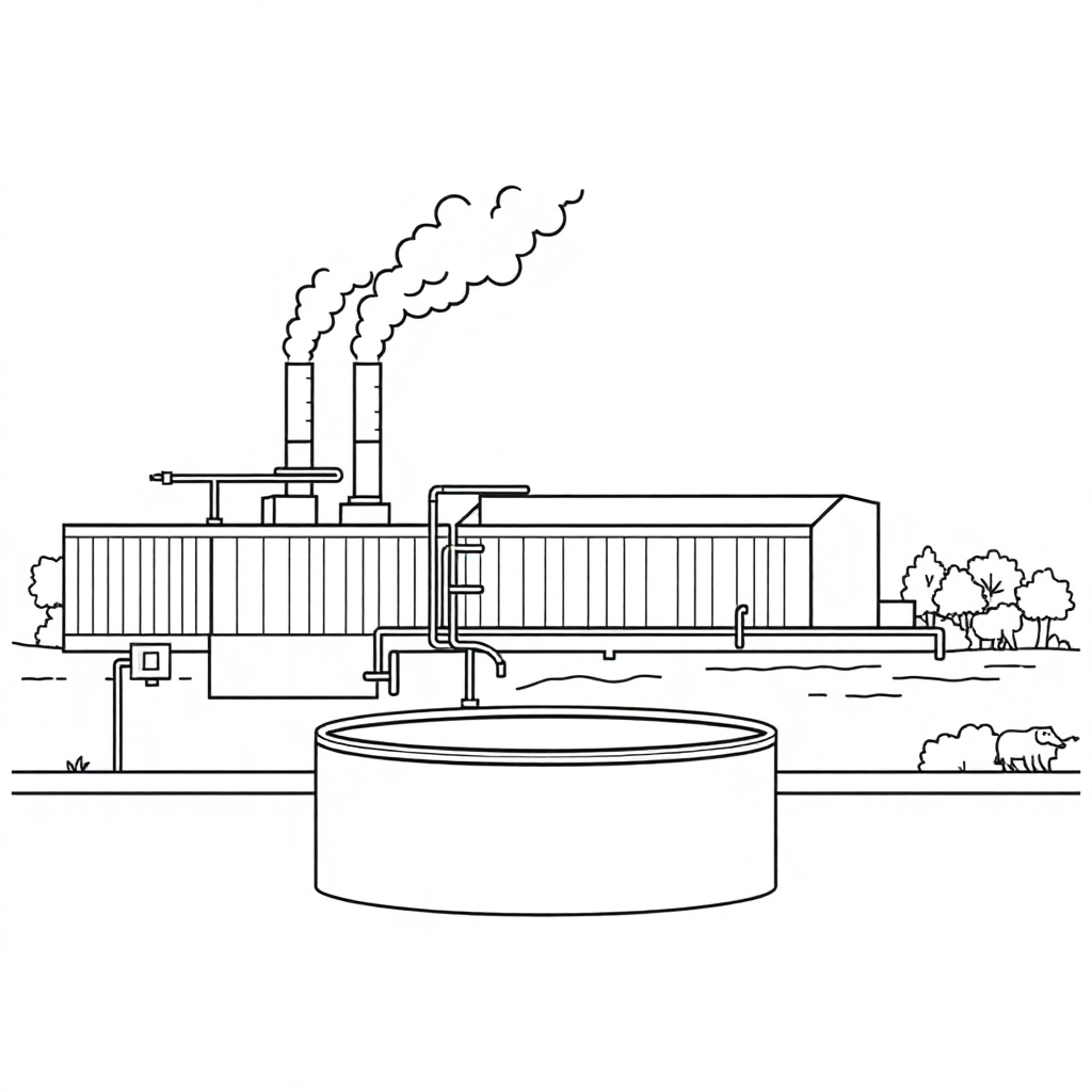 Wastewater treatment plants that emit exhaust gases or fumes