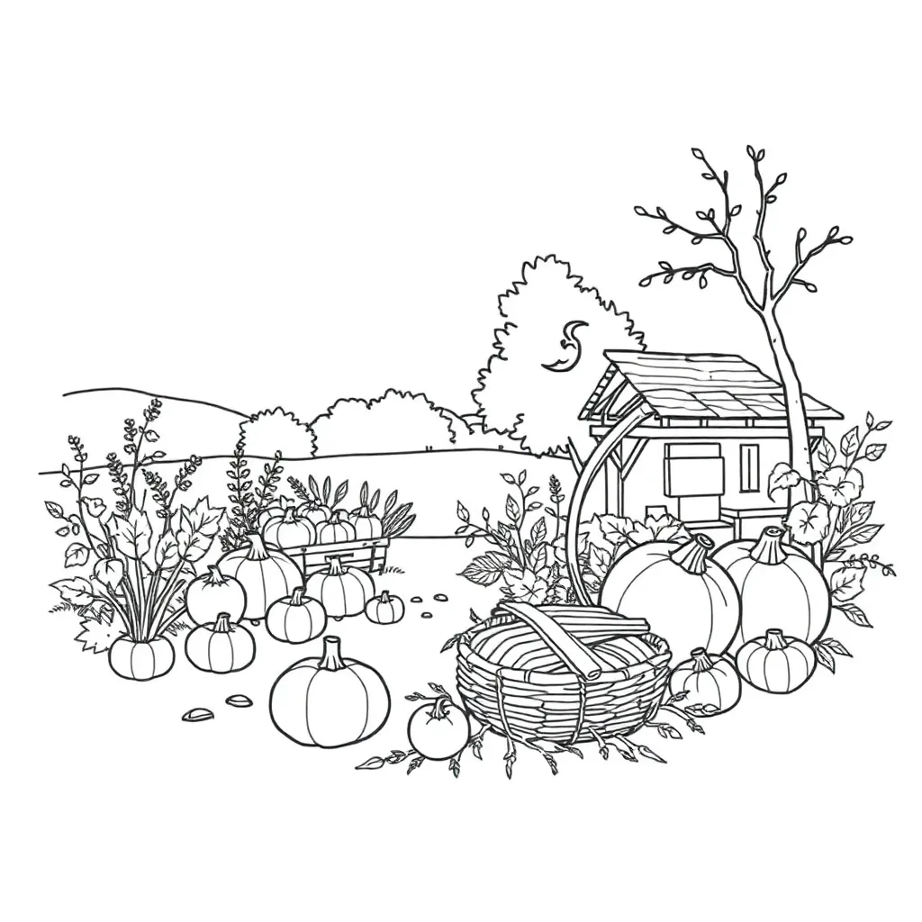 Autumn harvest scene