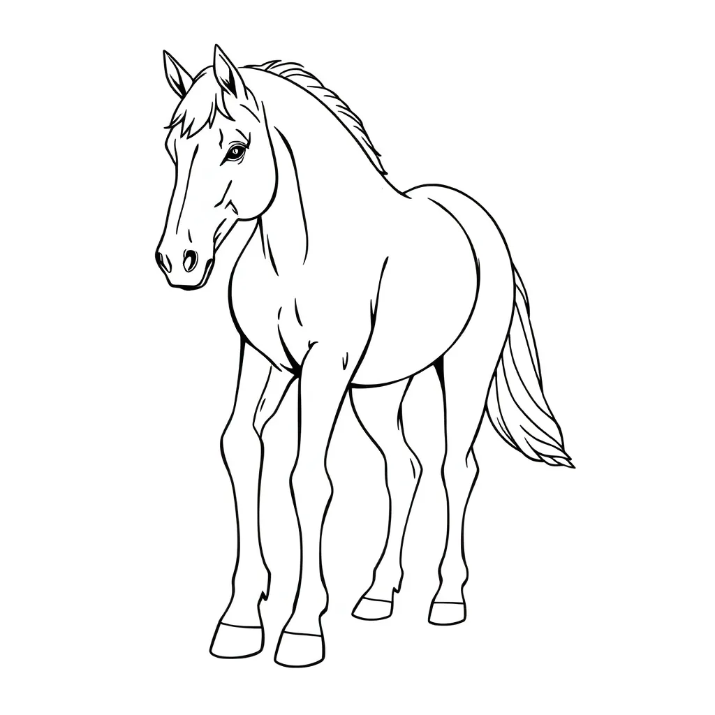 Lift two legs of horse.