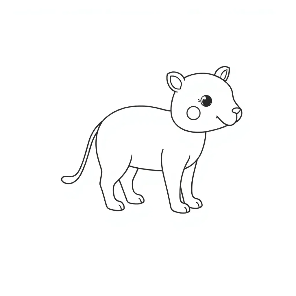 animal coloring suitable to 1.5 year old kid