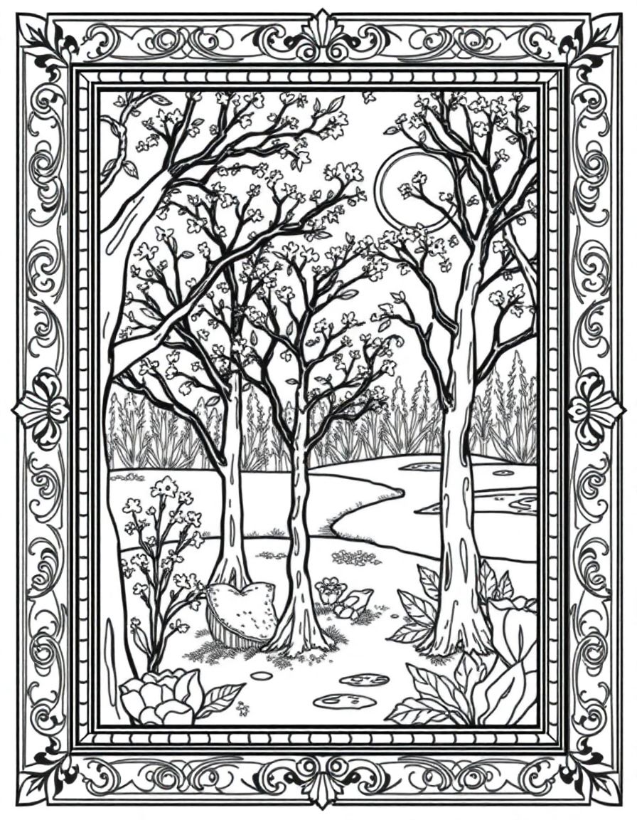 The Seasons by Mucha,in a frame