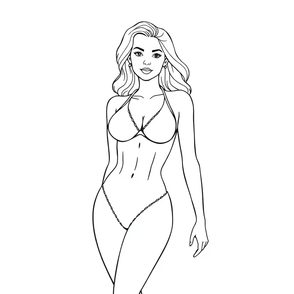 a woman in swimsuit