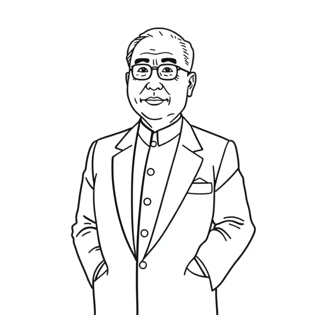 Animated image of Chiang Kai shek in his suit