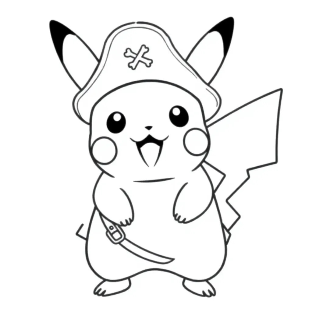 Pikachu, Wearing a pirate costume