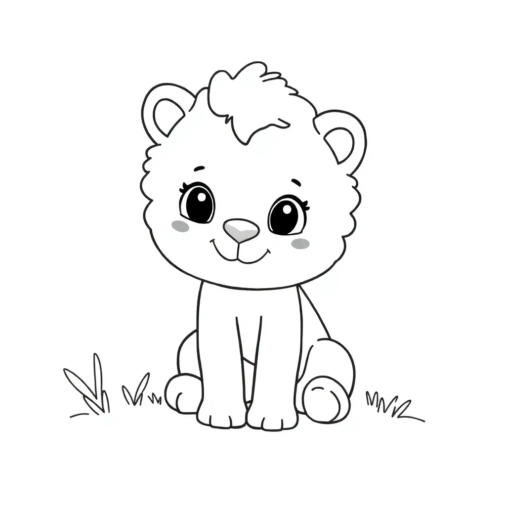 animal coloring suitable to 1.5 year old kid