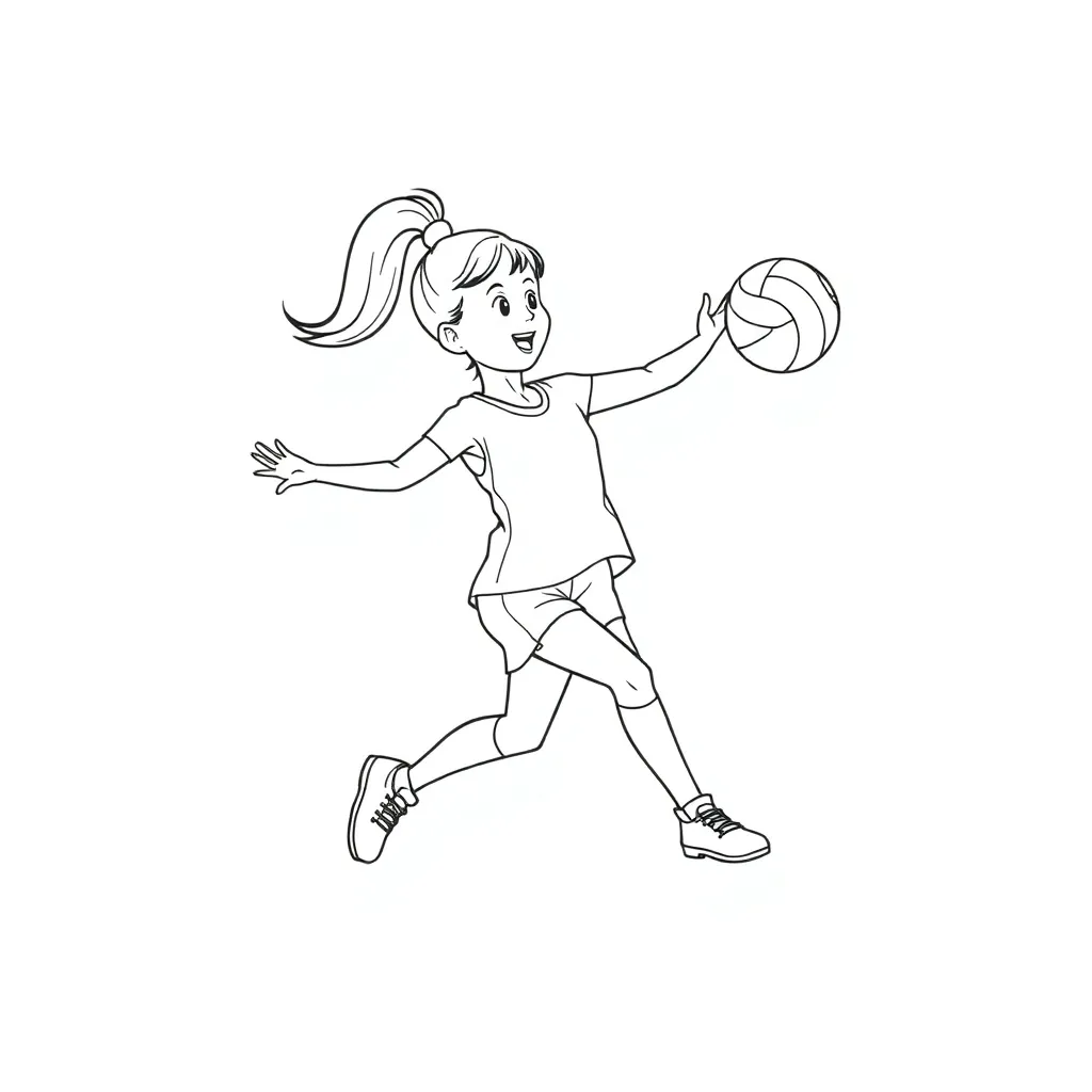 girl playing volleyball