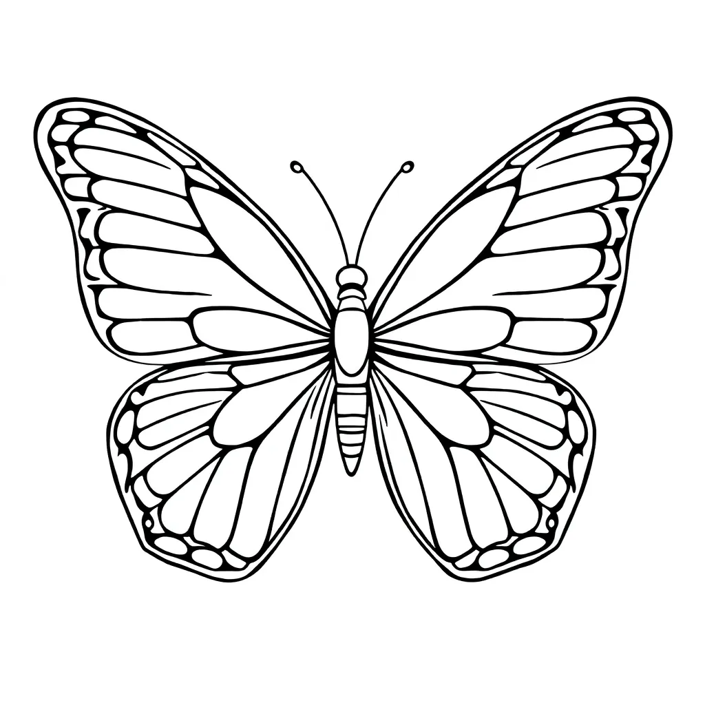 Butterfly pattern wings lines simple smooth design style.
