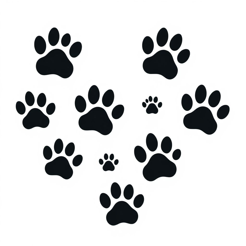 cat paw prints