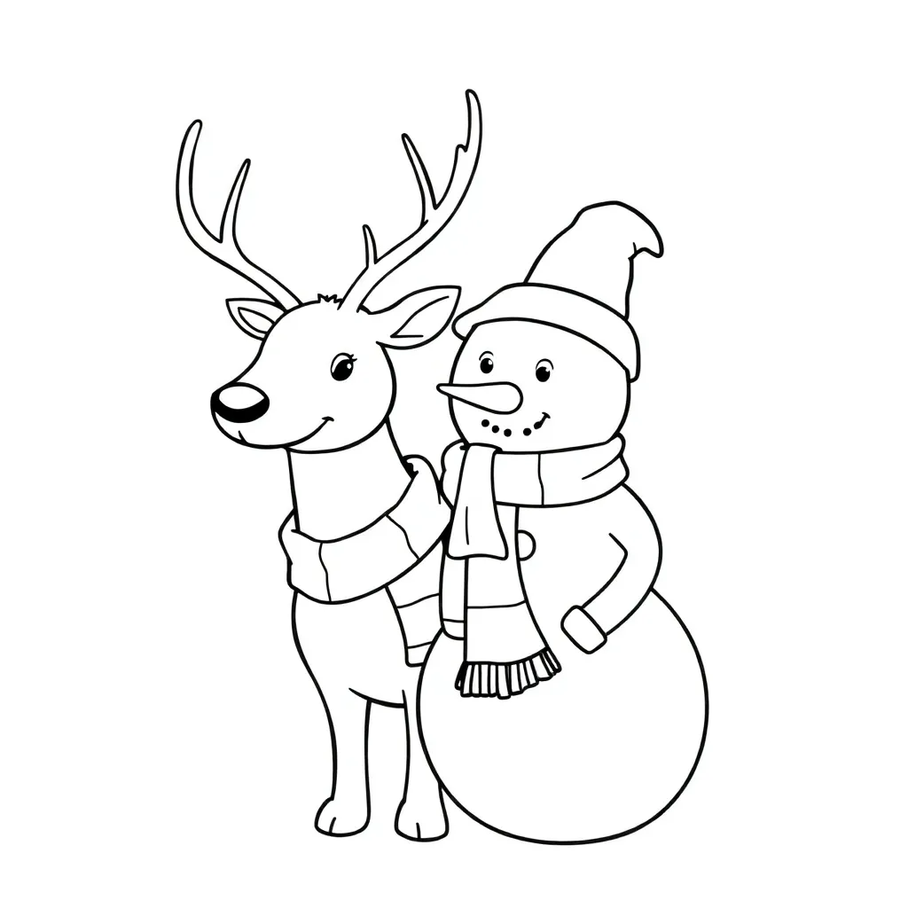 Reindeer And Snowman
